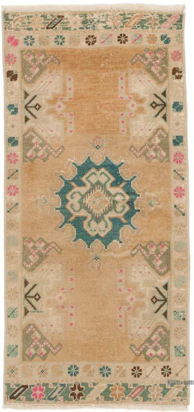 Alfombra Vintage Turca Anudada a Mano - 54 cm x 114 cm