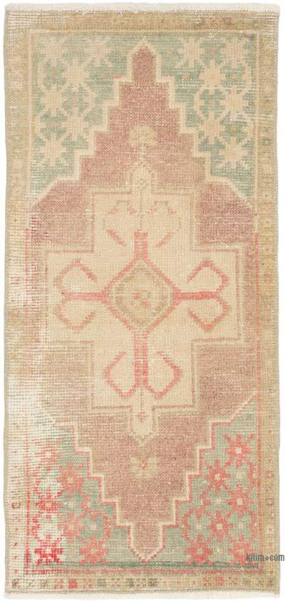 El Dokuma Vintage Halı - 50 cm x 102 cm