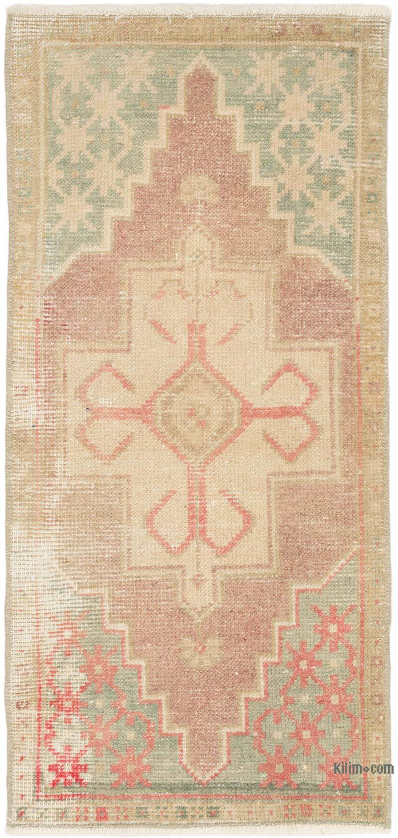 Vintage Turkish Hand-Knotted Rug - 1' 8" x 3' 4" (20" x 40") - K0074845