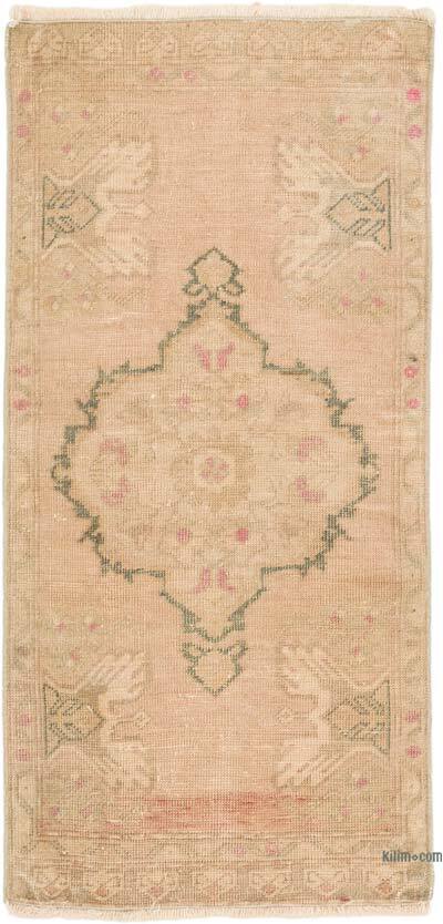 El Dokuma Vintage Halı - 50 cm x 104 cm