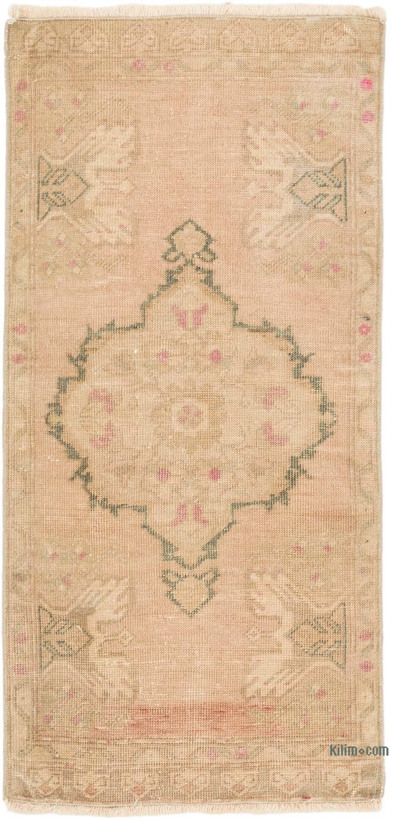 El Dokuma Vintage Halı - 50 cm x 104 cm - K0074848