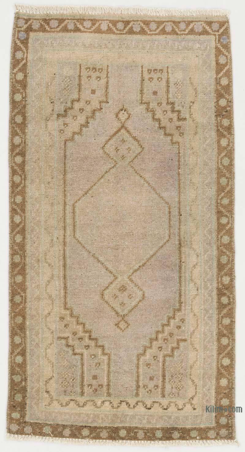 Alfombra Vintage Turca Anudada a Mano - 46 cm x 86 cm - K0074849