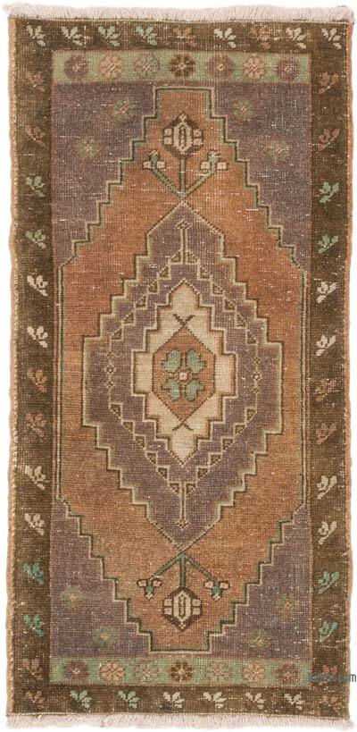 El Dokuma Vintage Halı - 48 cm x 99 cm