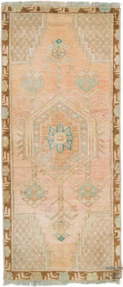 El Dokuma Vintage Halı - 44 cm x 100 cm