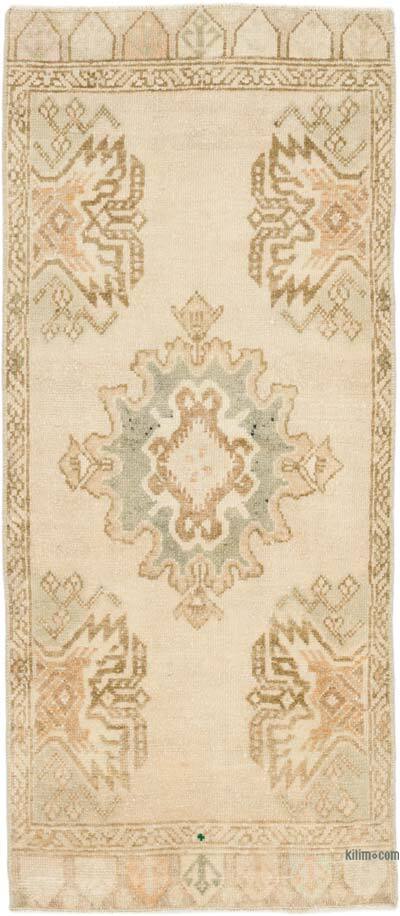 Vintage Turkish Hand-Knotted Rug - 1' 7" x 3' 8" (19" x 44")