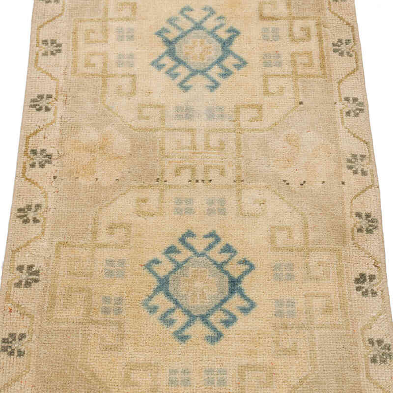 Vintage Turkish Hand-Knotted Rug - 1' 8" x 3'  (20" x 36") - K0074855