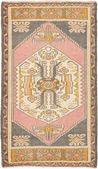 El Dokuma Vintage Halı - 63 cm x 109 cm