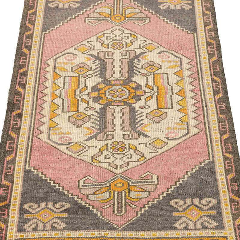 Alfombra Vintage Turca Anudada a Mano - 63 cm x 109 cm - K0074858