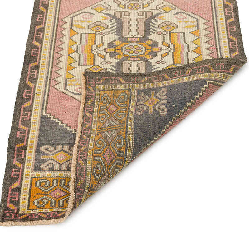 Alfombra Vintage Turca Anudada a Mano - 63 cm x 109 cm - K0074858