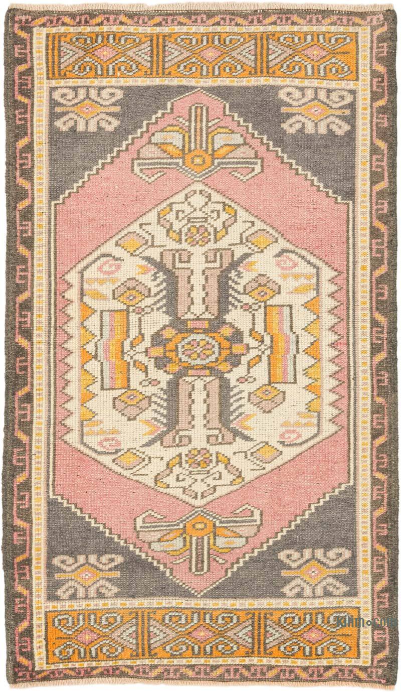 Alfombra Vintage Turca Anudada a Mano - 63 cm x 109 cm - K0074858