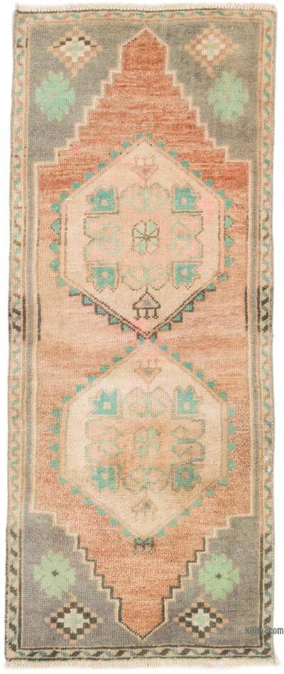 Alfombra Vintage Turca Anudada a Mano - 49 cm x 120 cm