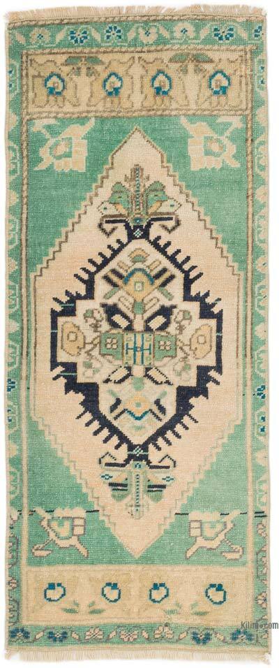 Alfombra Vintage Turca Anudada a Mano - 45 cm x 106 cm