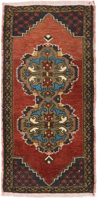El Dokuma Vintage Halı - 49 cm x 98 cm