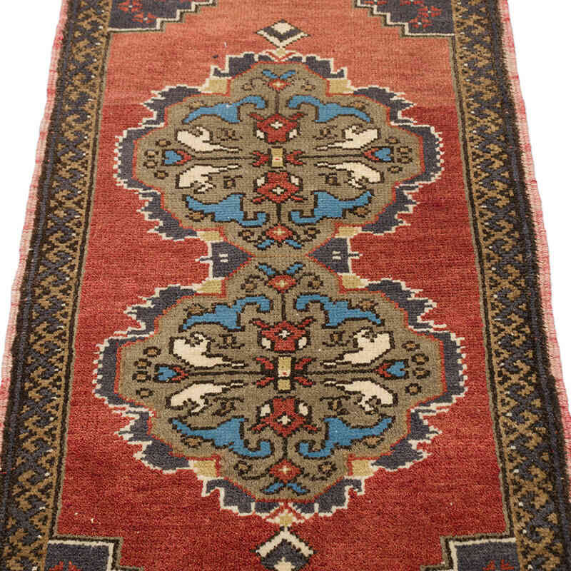 Alfombra Vintage Turca Anudada a Mano - 49 cm x 98 cm - K0074863