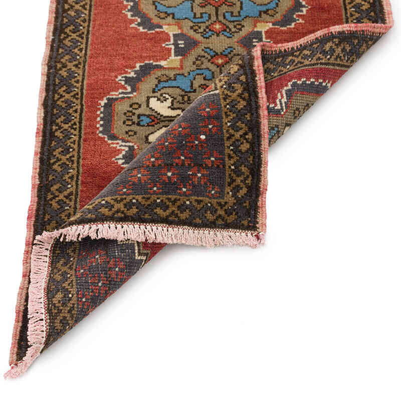 Alfombra Vintage Turca Anudada a Mano - 49 cm x 98 cm - K0074863