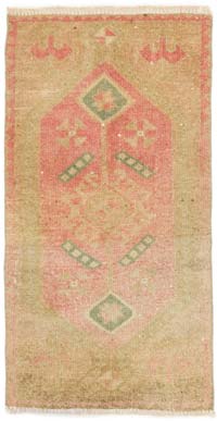 El Dokuma Vintage Halı - 48 cm x 91 cm