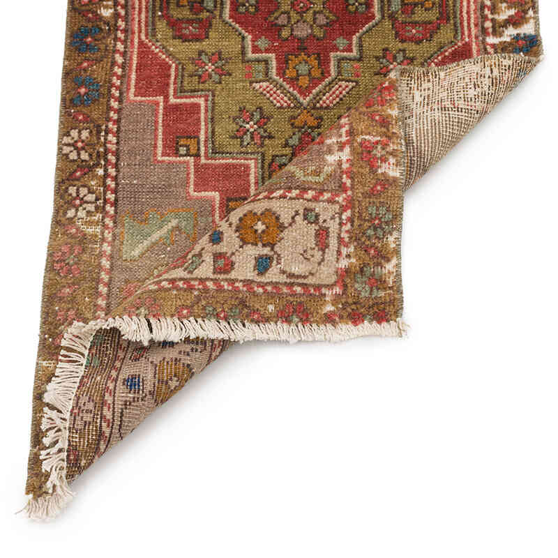 El Dokuma Vintage Halı - 46 cm x 99 cm - K0074868