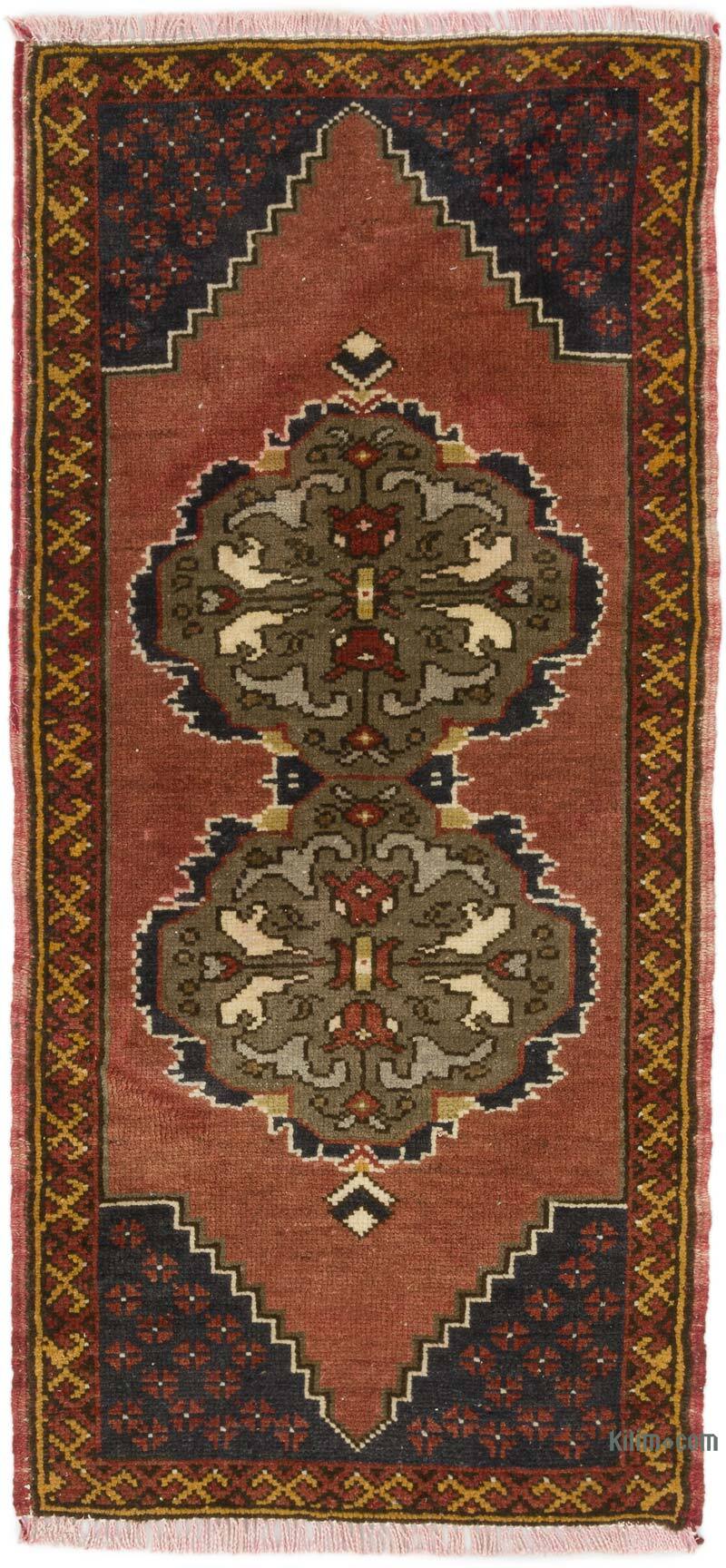 Alfombra Vintage Turca Anudada a Mano - 51 cm x 106 cm - K0074869