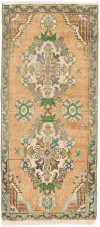 El Dokuma Vintage Halı - 47 cm x 104 cm