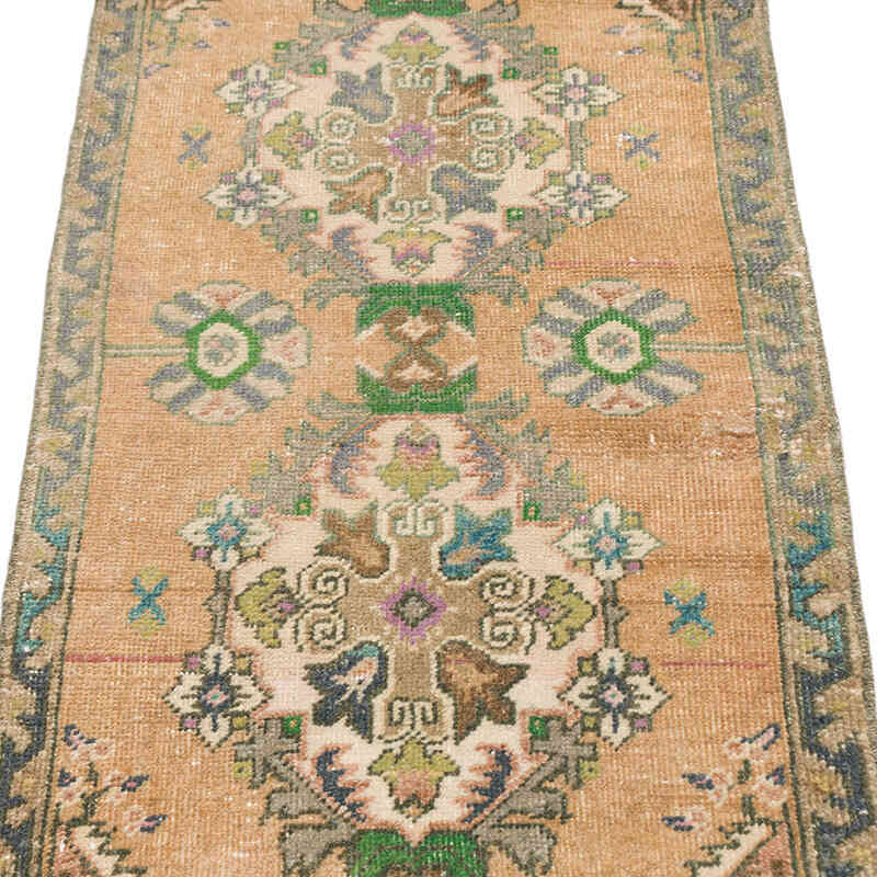 Alfombra Vintage Turca Anudada a Mano - 47 cm x 104 cm - K0074870