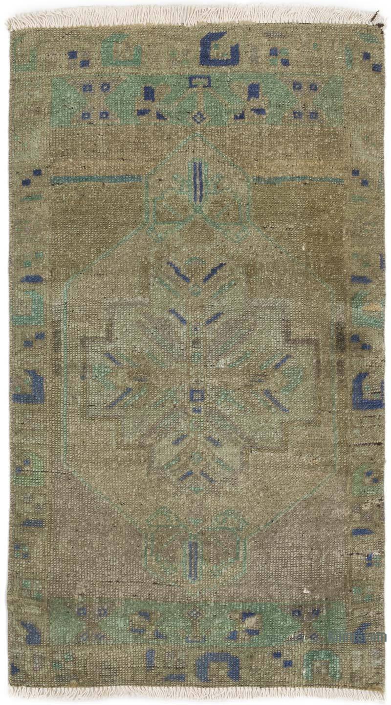 Alfombra Vintage Turca Anudada a Mano - 52 cm x 90 cm - K0074871