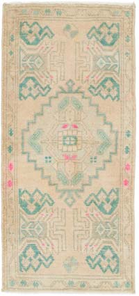 El Dokuma Vintage Halı - 47 cm x 100 cm