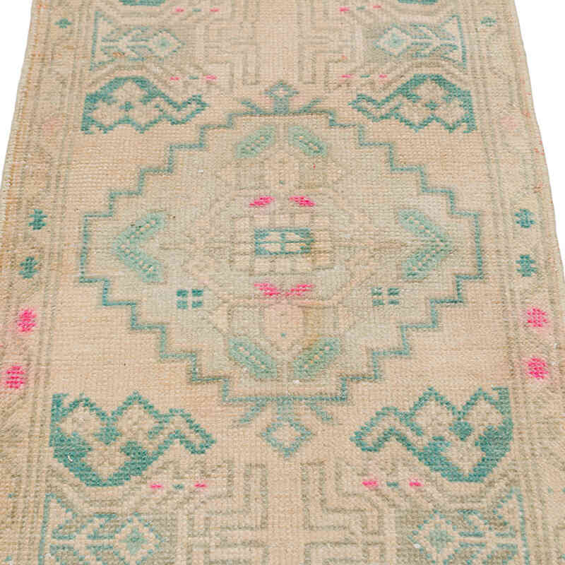 Alfombra Vintage Turca Anudada a Mano - 47 cm x 100 cm - K0074873