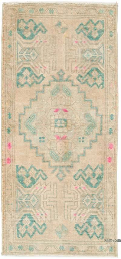 El Dokuma Vintage Halı - 47 cm x 100 cm
