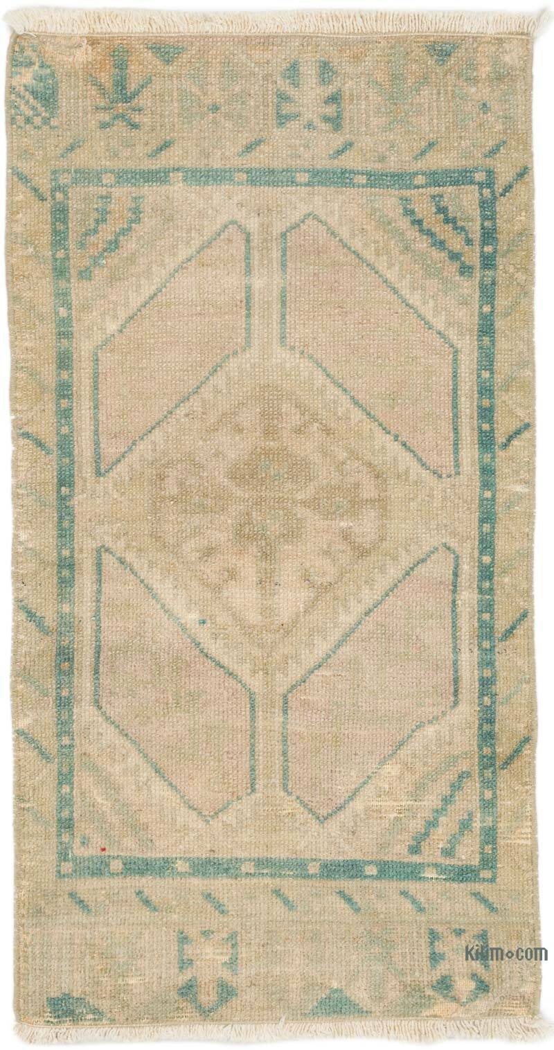 El Dokuma Vintage Halı - 47 cm x 90 cm - K0074875