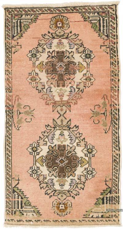Vintage Turkish Hand-Knotted Rug - 51 cm x 96 cm