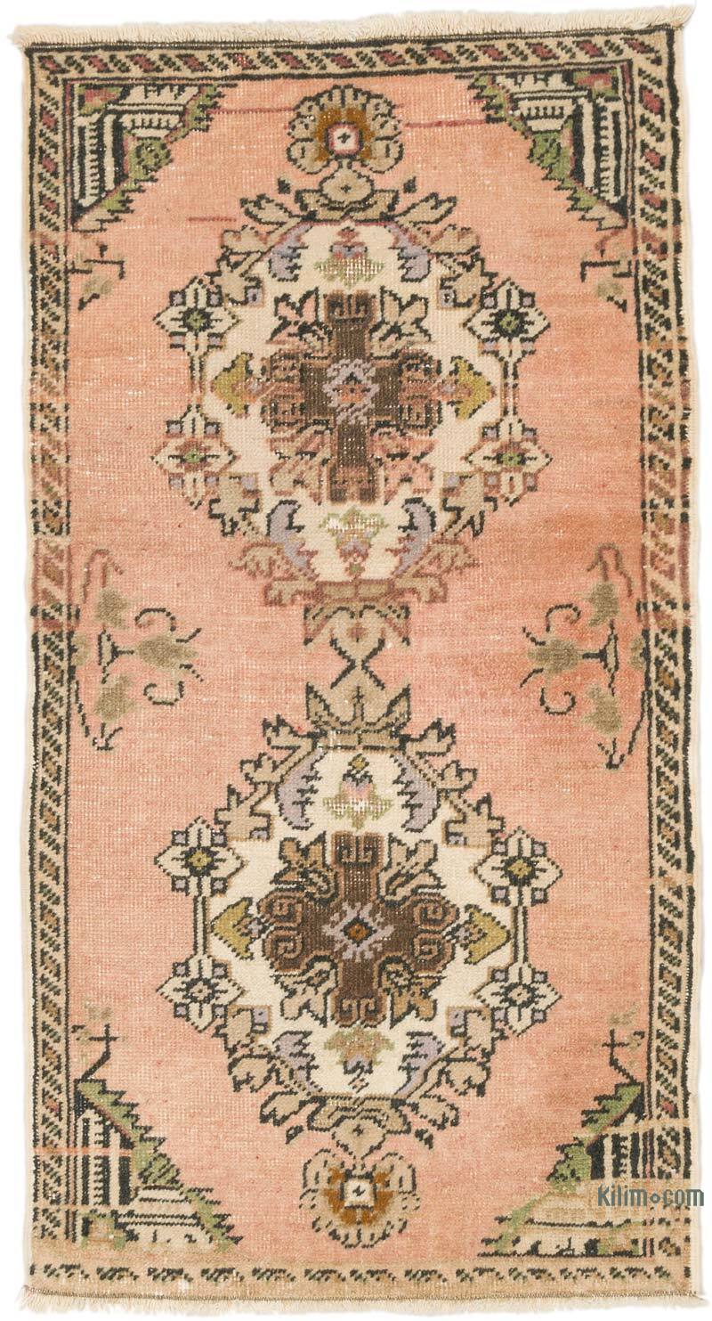 Alfombra Vintage Turca Anudada a Mano - 51 cm x 96 cm - K0074879