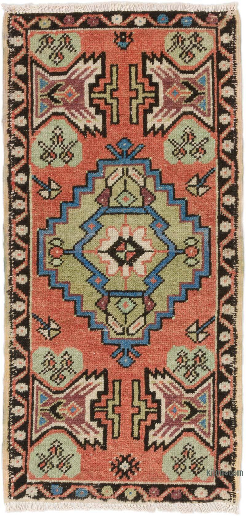 Vintage Turkish Hand-Knotted Rug - 1' 7" x 3' 3" (19" x 39") - K0074880