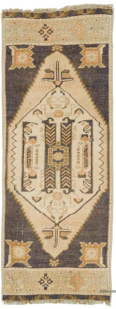 Vintage Turkish Hand-Knotted Rug - 1' 5" x 3' 8" (17" x 44")