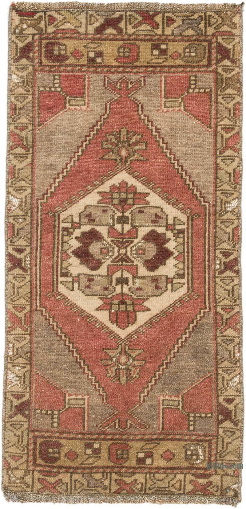 Vintage Turkish Hand-Knotted Rug - 1' 6" x 3'  (18" x 36") - K0074888