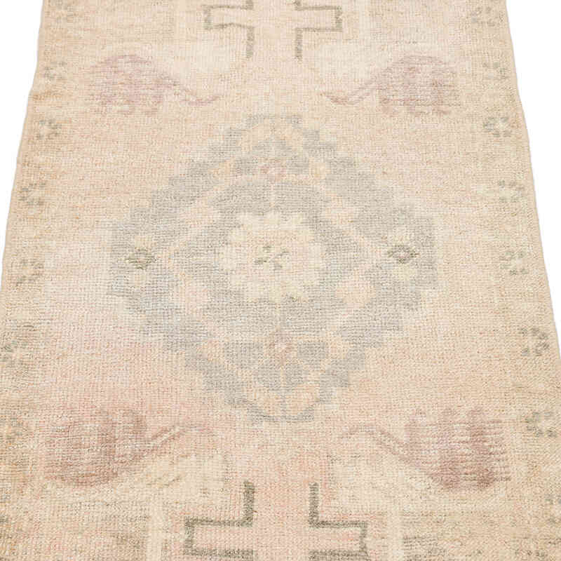 El Dokuma Vintage Halı - 50 cm x 105 cm - K0074893
