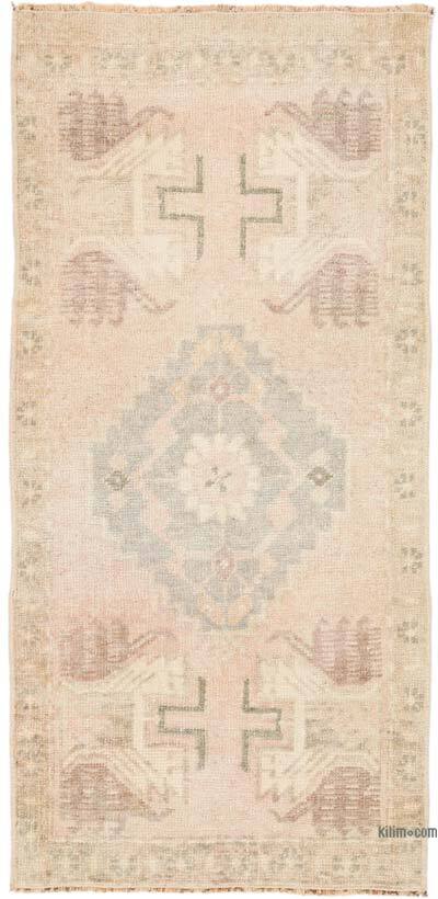 Vintage Turkish Hand-Knotted Rug - 1' 8" x 3' 5" (20" x 41")