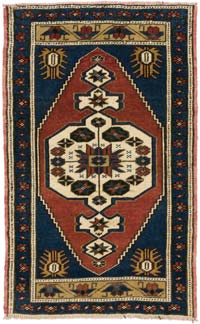 El Dokuma Vintage Halı - 63 cm x 102 cm
