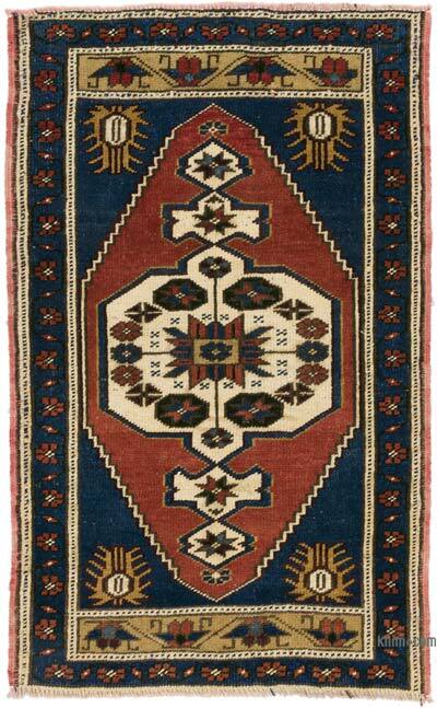 El Dokuma Vintage Halı - 63 cm x 102 cm