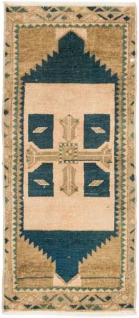 El Dokuma Vintage Halı - 45 cm x 102 cm