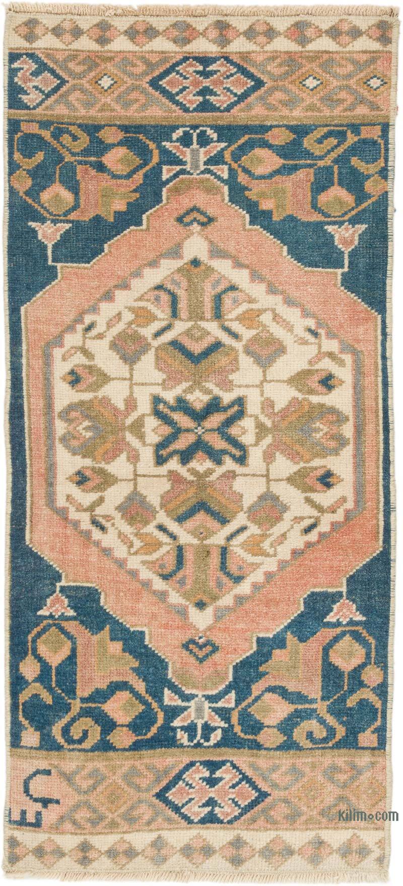 Vintage Turkish Hand-Knotted Rug - 1' 7" x 3' 5" (19" x 41") - K0074904