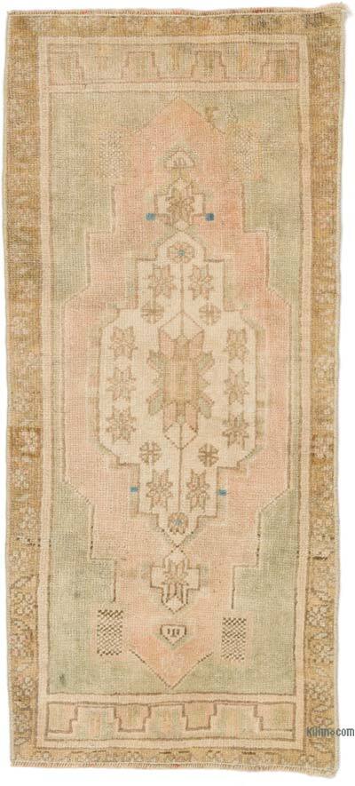 El Dokuma Vintage Halı - 46 cm x 106 cm