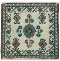 El Dokuma Vintage Halı - 53 cm x 50 cm