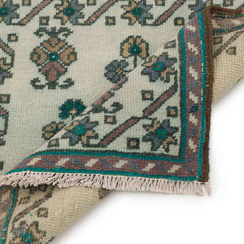 Alfombra Vintage Turca Anudada a Mano - 53 cm x 50 cm - K0074911
