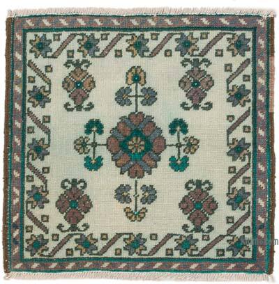 Alfombra Vintage Turca Anudada a Mano - 53 cm x 50 cm