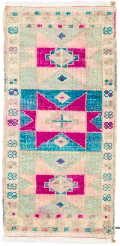 El Dokuma Vintage Halı - 40 cm x 82 cm