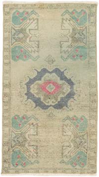 Alfombra Vintage Turca Anudada a Mano - 50 cm x 90 cm