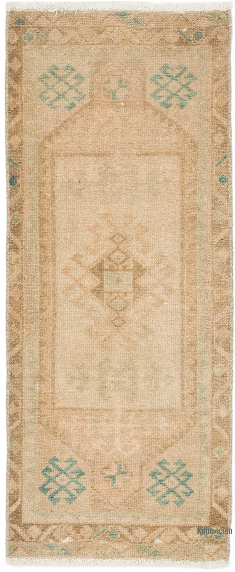 Vintage Turkish Hand-Knotted Rug - 1' 5" x 3' 5" (17" x 41") - K0074919