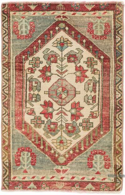 Vintage Turkish Hand-Knotted Rug - 48 cm x 74 cm