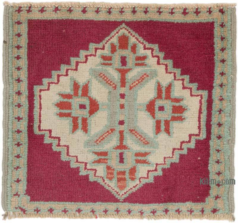 El Dokuma Vintage Halı - 50 cm x 45 cm - K0074921