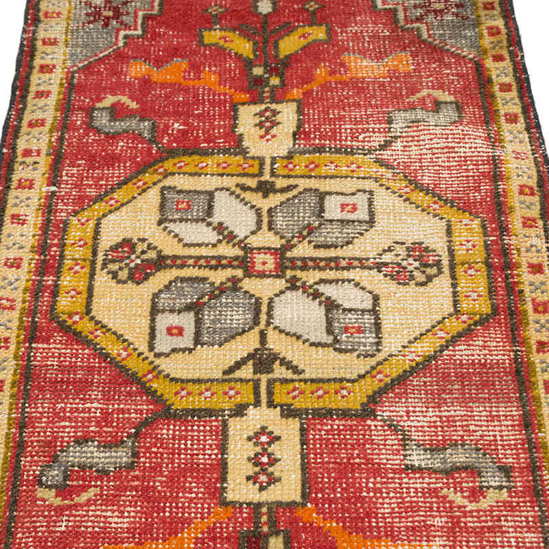 El Dokuma Vintage Halı - 54 cm x 110 cm - K0074922